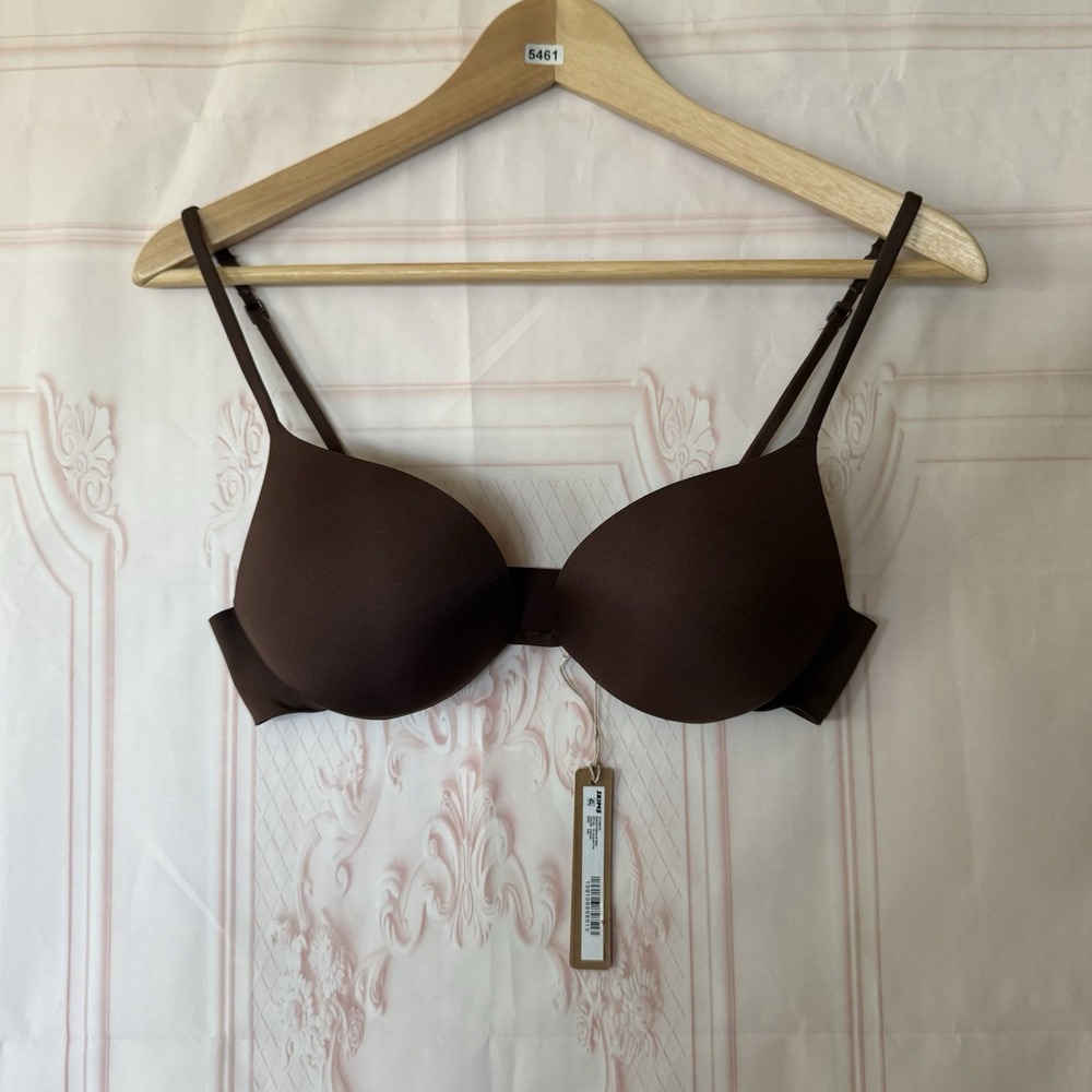 SKIMS Ultimate Super Push Up Bra Size 34B Cocoa Brown NWT $64